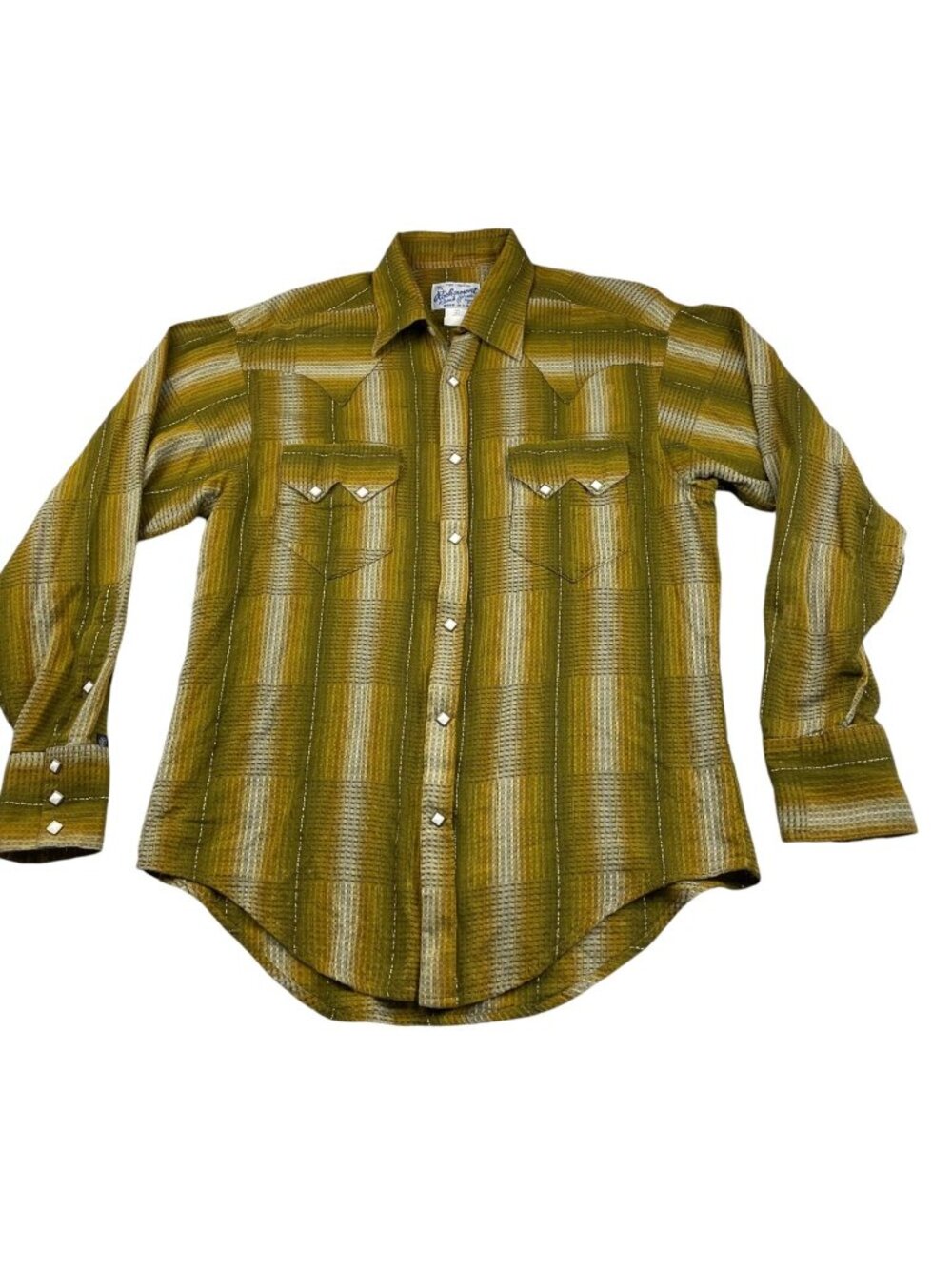 VTG Rockmount Men's Metallic Sawtooth Pearl Snap Western Cowboy Shirt • Small